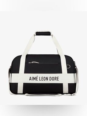 NWT Aime Leon Dore Black Nylon Gym Duffel Bag